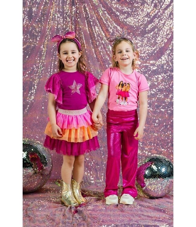 B.Nosy zomer t-shirt meisjes - K3 - fuchsia - mesh - Tora