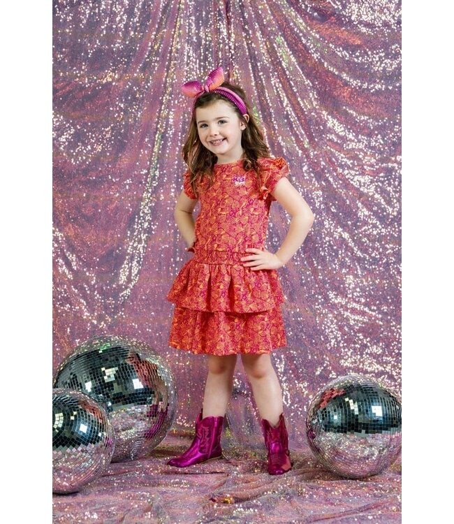 B.Nosy zomer jurk meisjes - K3 - oranje/paars AOP - Delphi