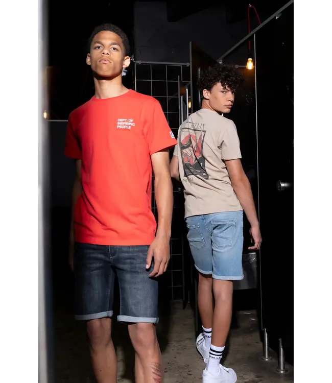 Rellix Zomer T-shirt S/S jongens - rood - print