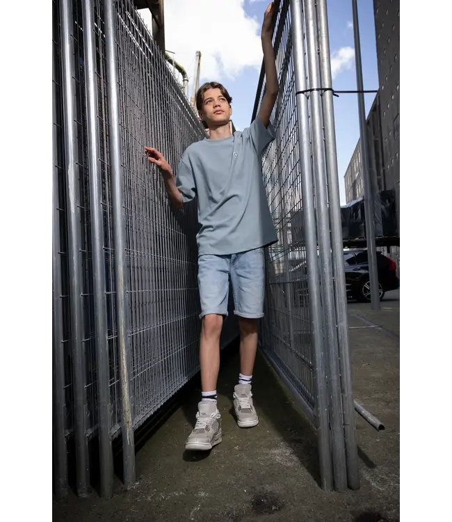 Rellix Zomer T-shirt S/S jongens - blauw - twill - oversized