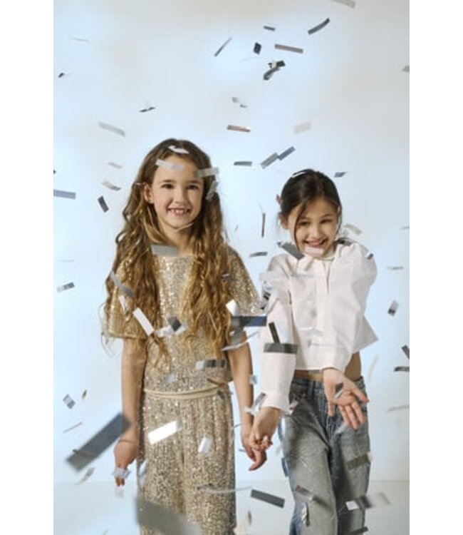 Kids ONLY zomer jeans broek meisjes - blauw, wide leg fit - Koghope