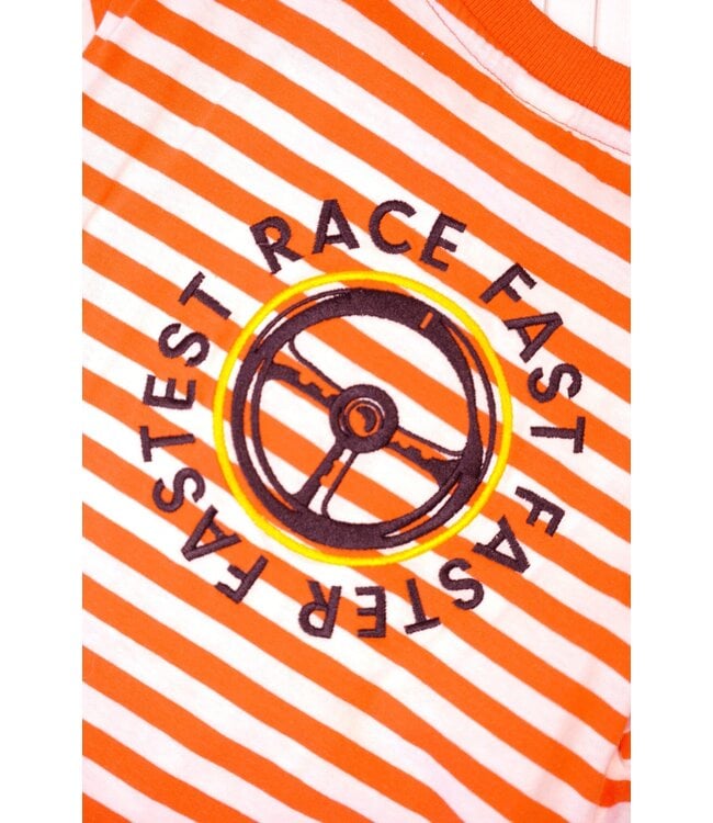 B.Nosy zomer t-shirt jongens - oranje gestreept - Tripp