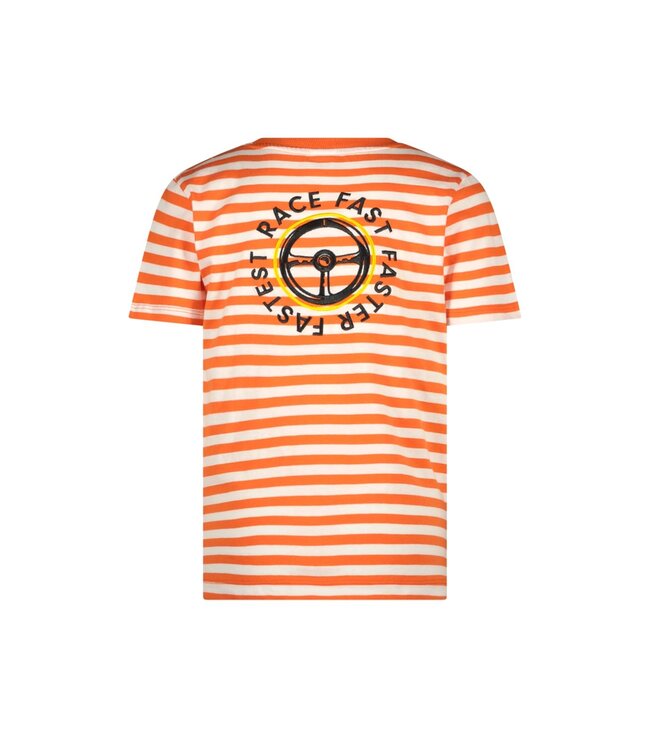B.Nosy zomer t-shirt jongens - oranje gestreept - Tripp