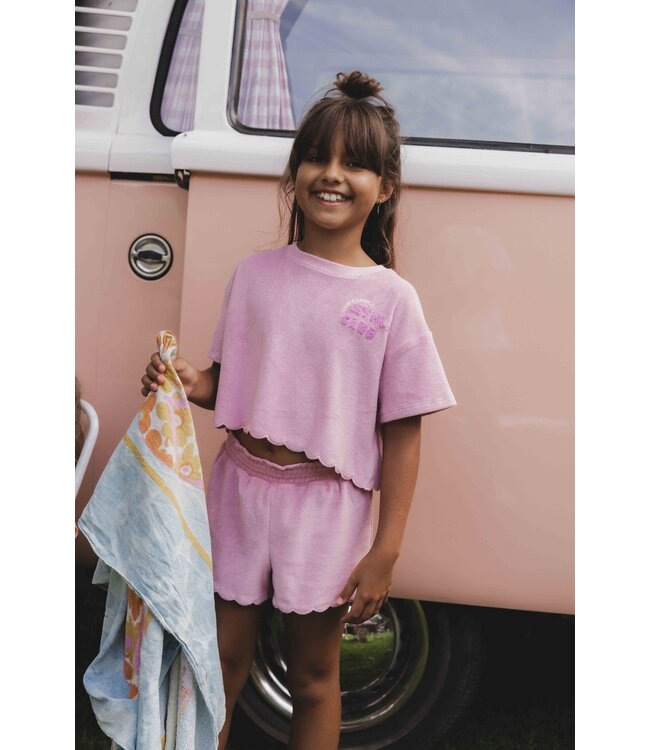 LOOXS Little Zomer top meisjes terry - roze