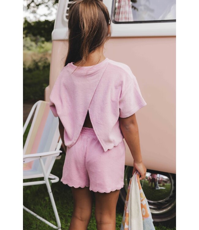LOOXS Little Zomer top meisjes terry - roze