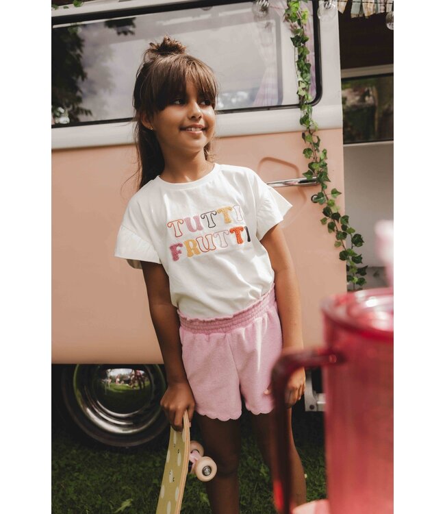 LOOXS Little Zomer t-shirt meisjes s/s - off wit
