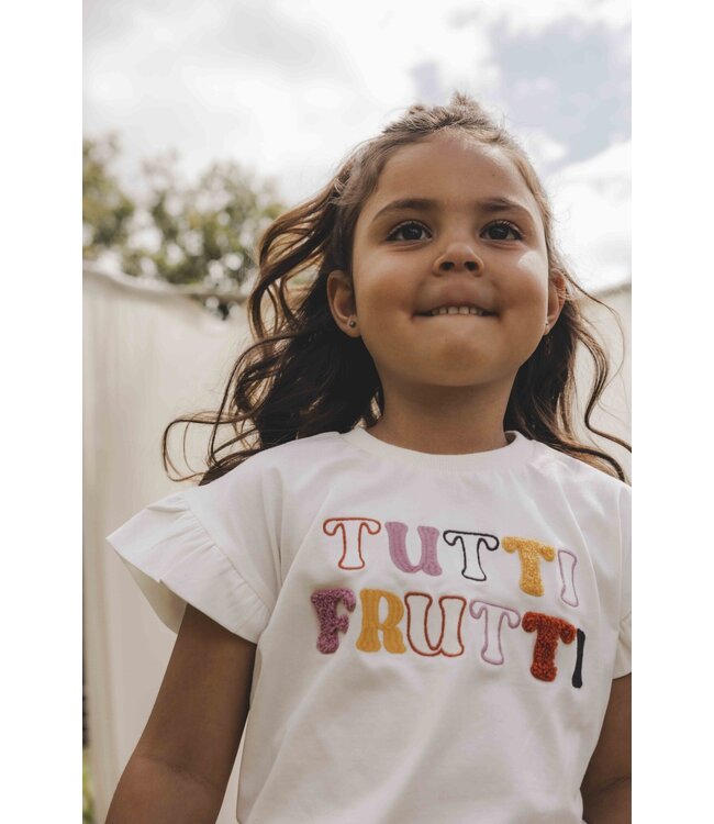 LOOXS Little Zomer t-shirt meisjes s/s - off wit