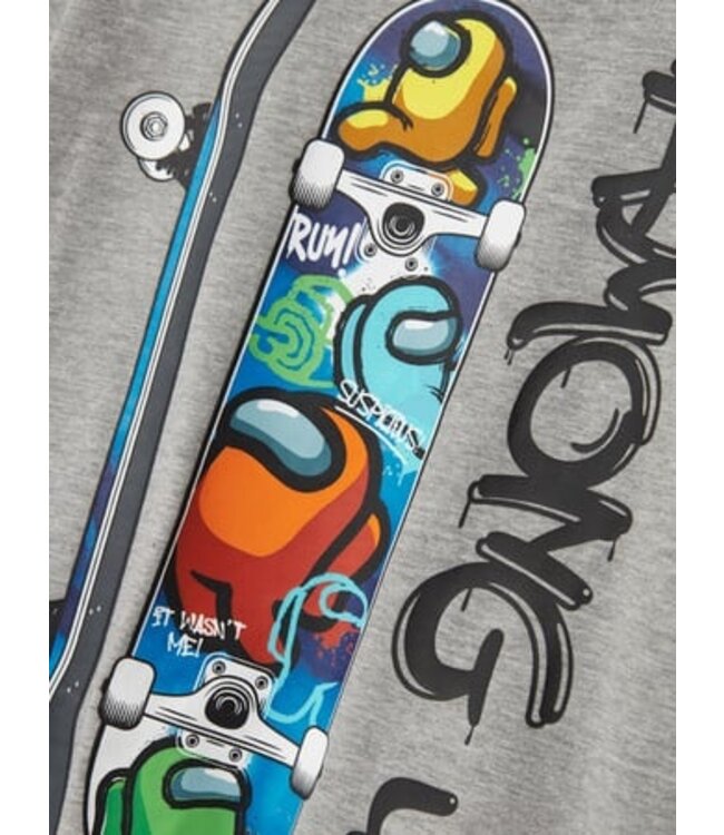 Name it zomer shirt jongens - grijs - Nkmfocus