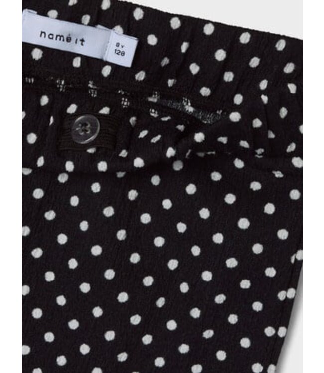 Name it zomer broek meisjes - zwart - wide leg fit - Nkfsalinda