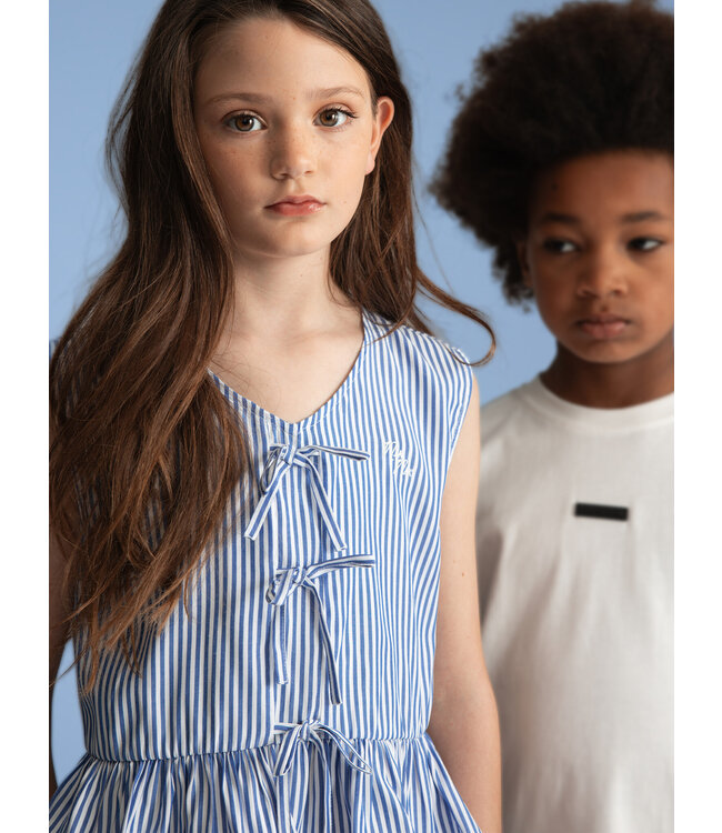 Nik&Nik zomer top meisjes - blauw / off wit  - Aava