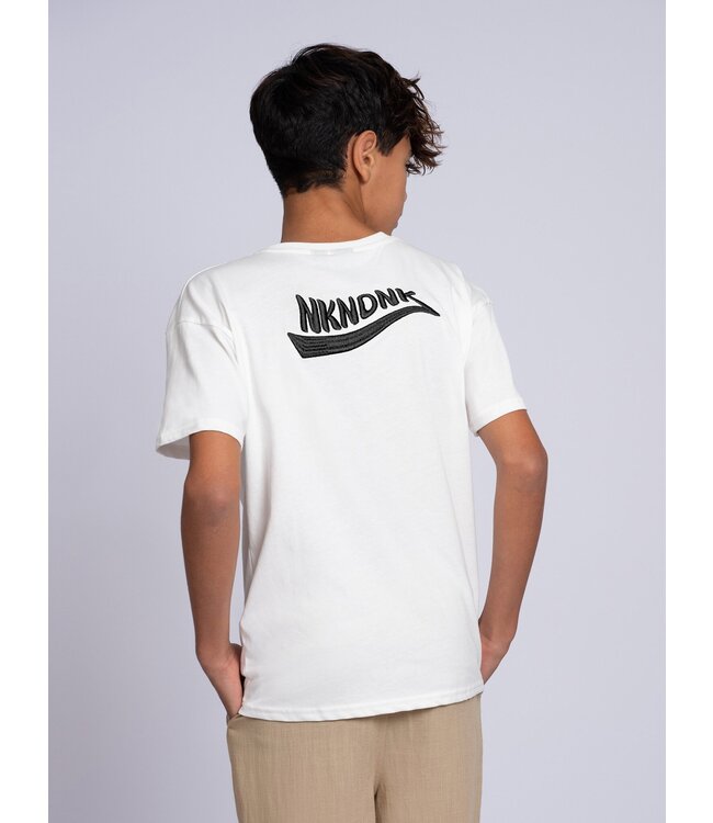 Nik&Nik zomer t-shirt jongens - off wit, oversized - Duuke