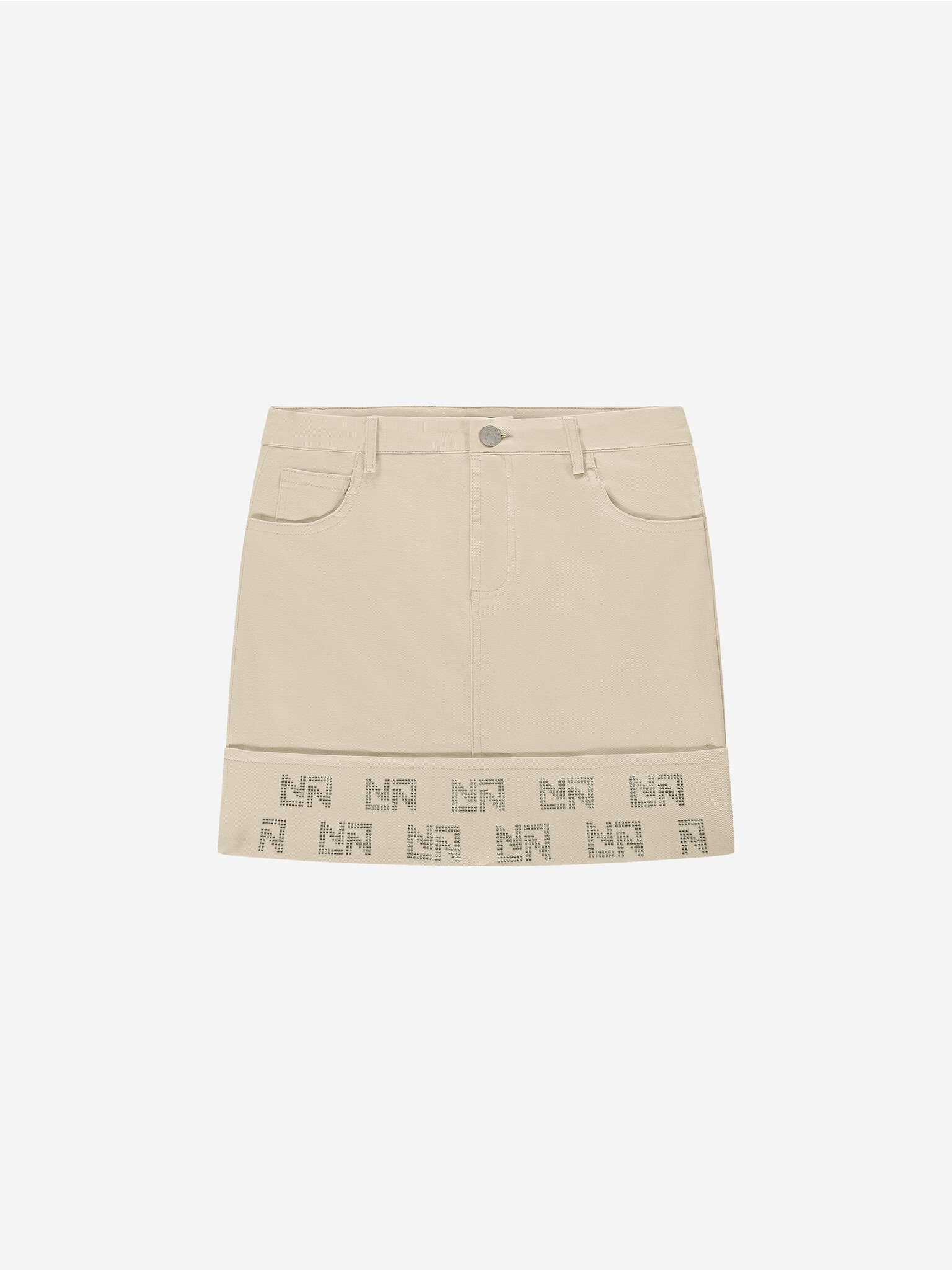 Nik&Nik zomer rok meisjes - taupe - Floor afbeelding