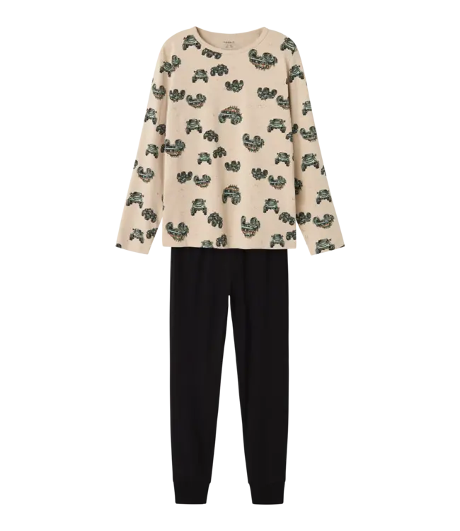 Name it zomer pyjama jongens - wit - NkmNightset