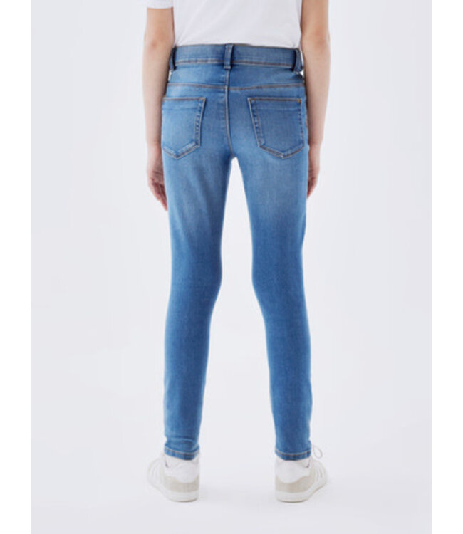 Name it zomer jeans broek meisjes - medium blauw - skinny fit - NkfPolly