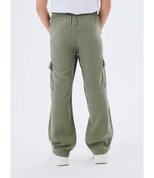 Name it zomer cargo broek meisjes - groen - straight fit - NkfBella