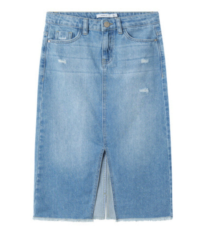 Name it zomer jeans rok lang - licht blauw denim - NkfKat