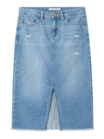 Name it zomer jeans rok lang - licht blauw denim - NkfKat afbeelding