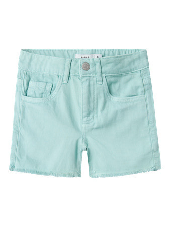 Name it zomer short meisjes - turquoise - NkfRose - mom fit afbeelding