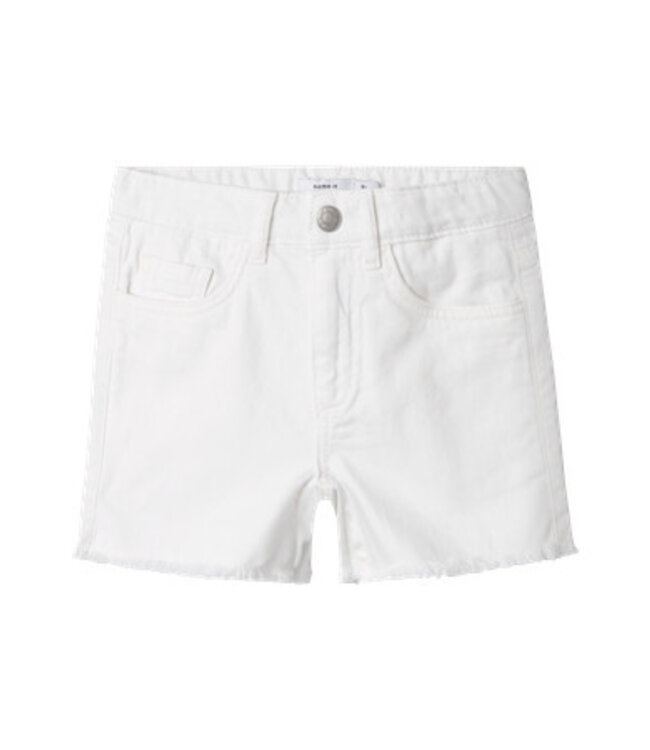 Name it zomer short meisjes - wit - NkfRose - mom fit