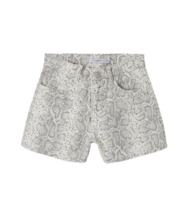 Name it zomer short meisjes - wit - mom fit - NkfRose