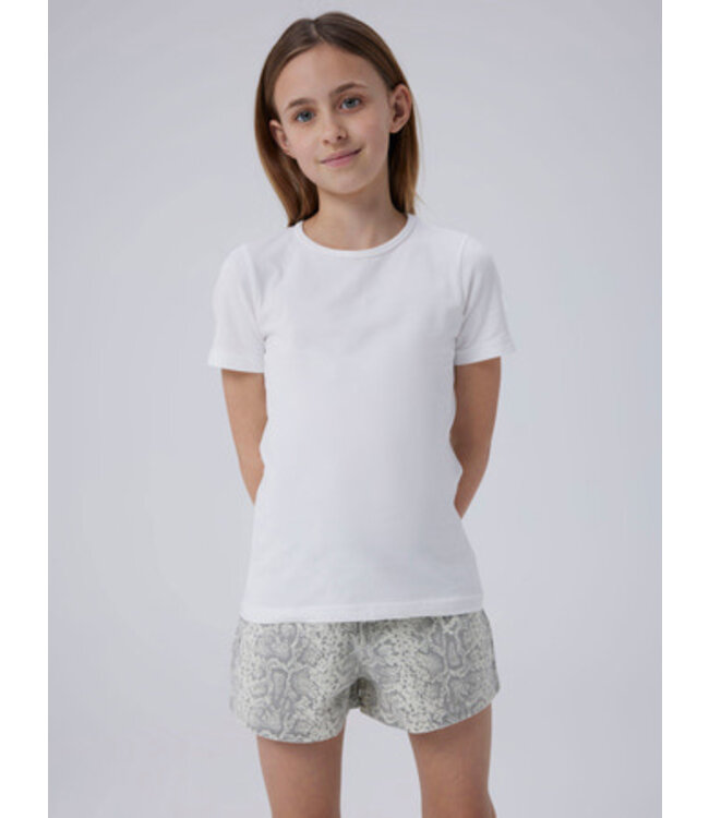 Name it zomer short meisjes - wit - mom fit - NkfRose