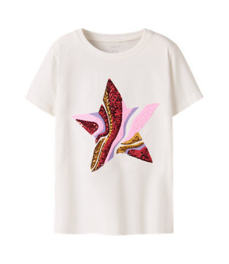 Name it zomer korte mouw t-shirt meisjes - wit - regular fit - NkfKassia