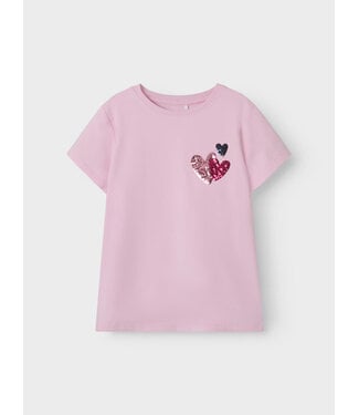 Name it zomer korte mouw t-shirt meisjes - roze - regular fit - NkfKassia