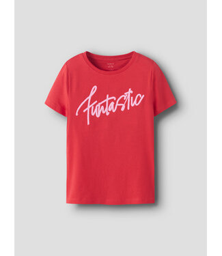 Name it zomer korte mouw t-shirt meisjes - rood regular fit - NkfKassia