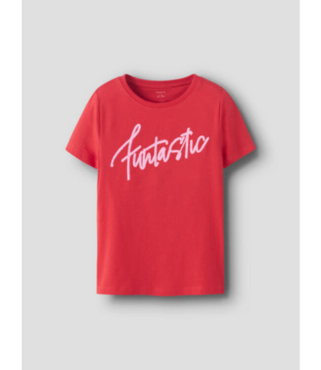 Name it zomer korte mouw t-shirt meisjes - rood regular fit - NkfKassia