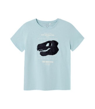 Name it zomer korte mouw t-shirt jongens - blauw - regular fit - NkmKurth