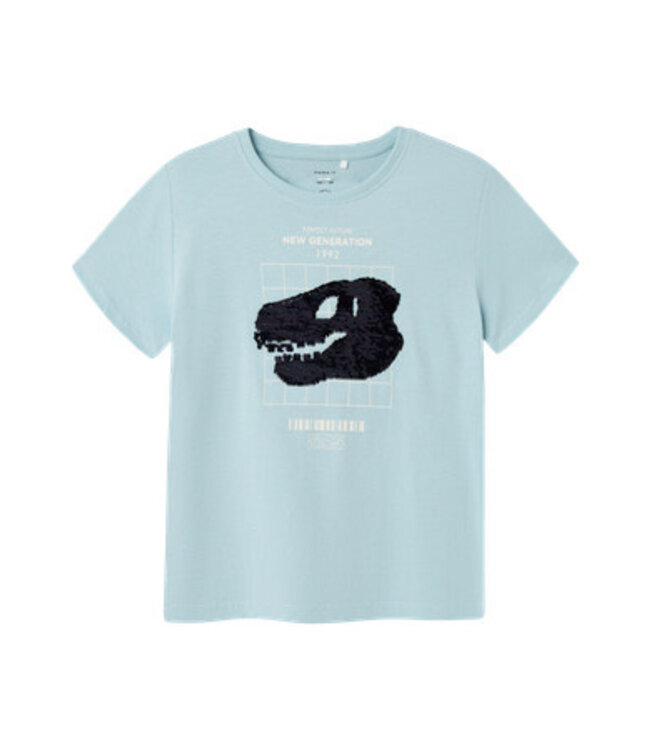 Name it zomer korte mouw t-shirt jongens - blauw - regular fit - NkmKurth