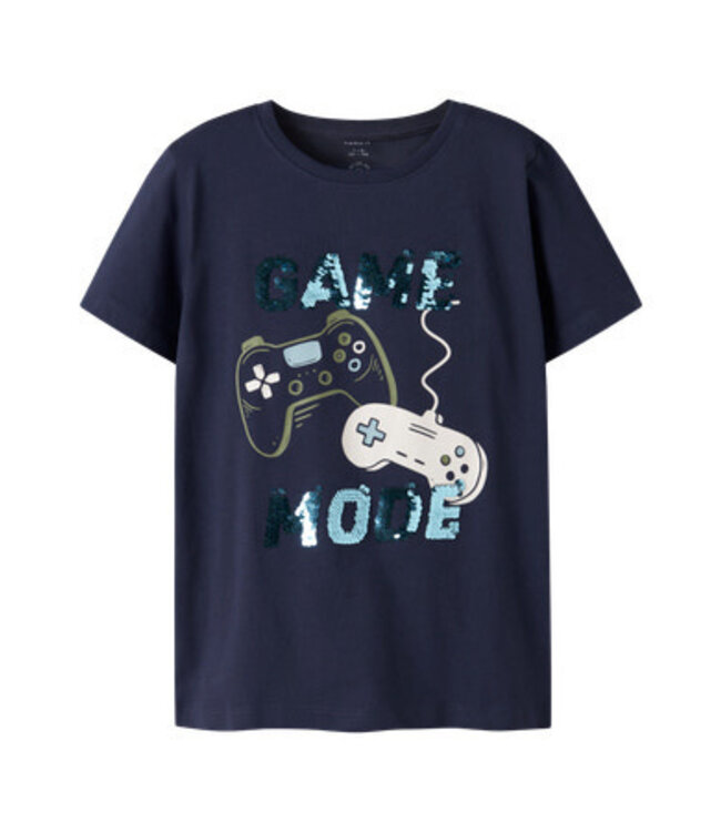 Name it zomer korte mouw t-shirt jongens - blauw - regular fit - NkmKurth