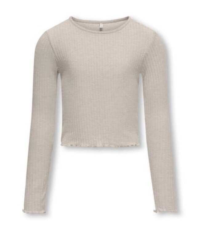 Kids ONLY winter top meisjes - beige - KogNella - stretch fit, longsleeve