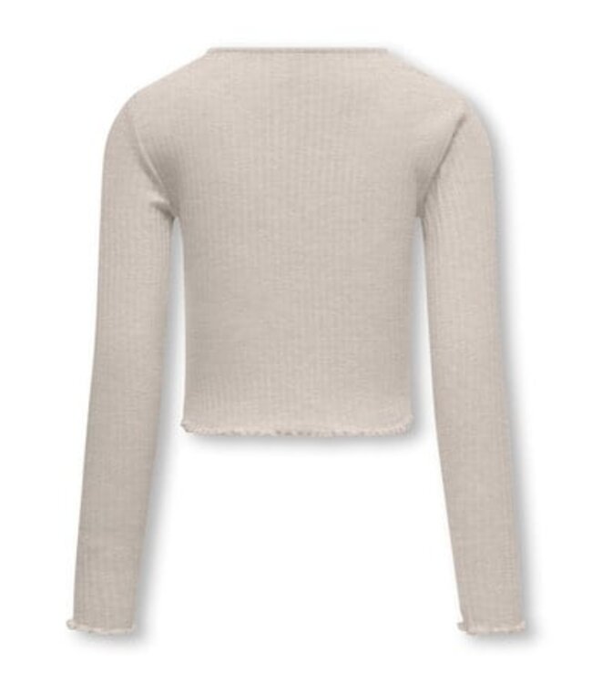 Kids ONLY winter top meisjes - beige - KogNella - stretch fit, longsleeve