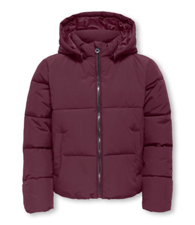 Kids ONLY winter winterjas meisjes - paars - KogDolly - puffer