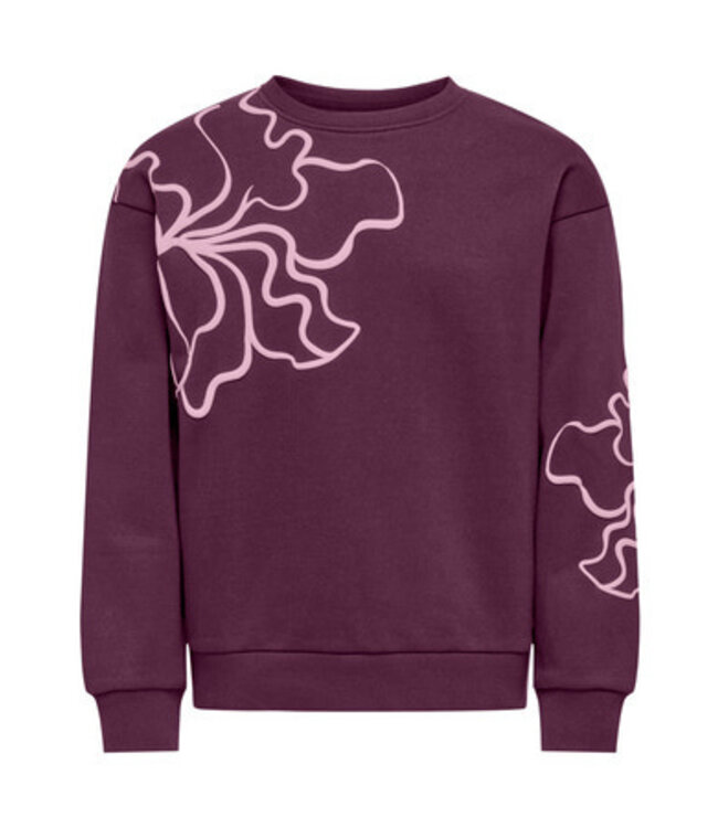 Kids ONLY winter sweater meisjes - paars - KogOdessa - loose fit