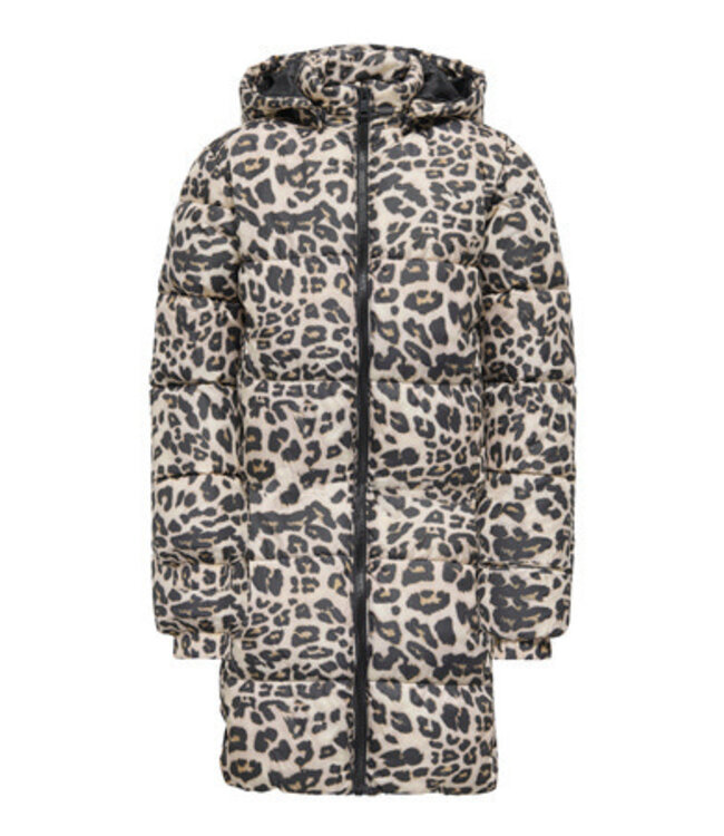 Kids ONLY winter winterjas meisjes - bruin - KogDalia - puffer