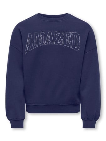 Kids ONLY winter sweater meisjes - blauw - KogKiki - oversize fit afbeelding