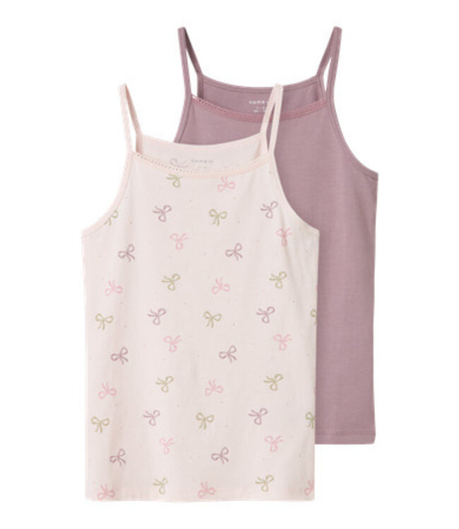 Name it winter ondergoed meisjes - paars - 2p top - NkfStrap