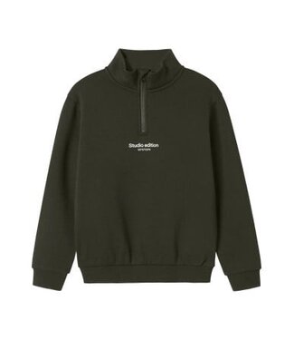Name it winter sweater jongens - groen - regular fit, zip - NkmBrody
