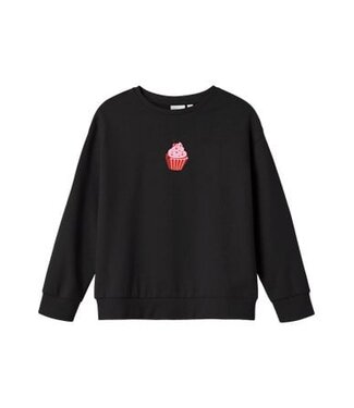 Name it winter sweater meisjes - zwart - relaxed fit - NkfNeatas
