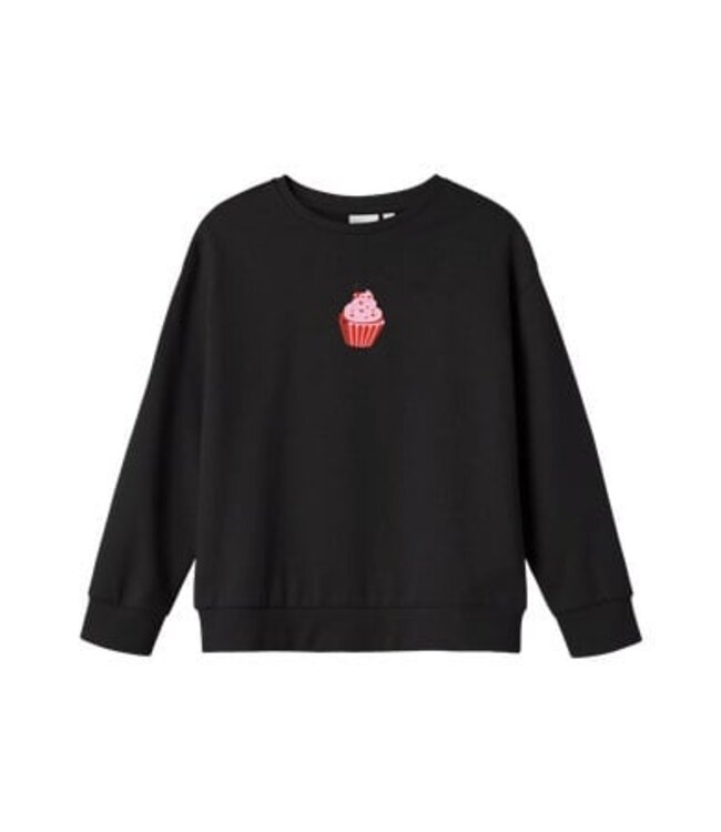 Name it winter sweater meisjes - zwart - relaxed fit - NkfNeatas