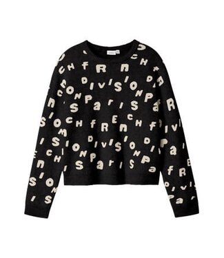 Name it winter sweater meisjes - zwart - regular fit, gebreid - NkfOline