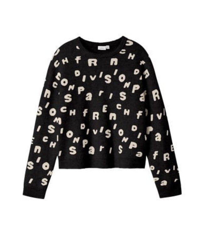 Name it winter sweater meisjes - zwart - regular fit, gebreid - NkfOline