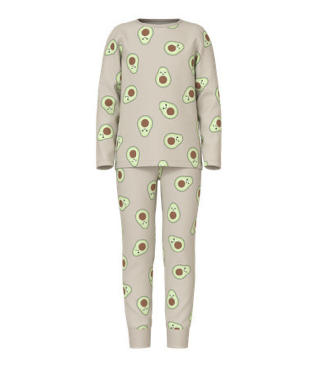 Name it winter pyjama meisjes - beige - NkfNightset