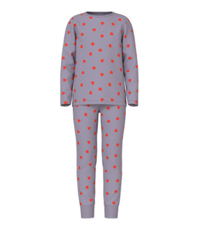 Name it winter pyjama meisjes - paars - NkfNightset