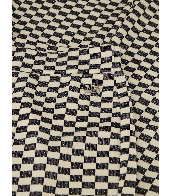 Nik&Nik zomer broek meisjes - taupe / zwart - Gigie