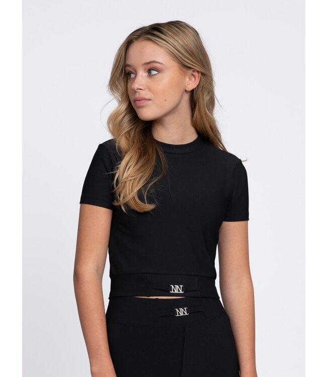 Nik&Nik zomer top meisjes - zwart - Lily