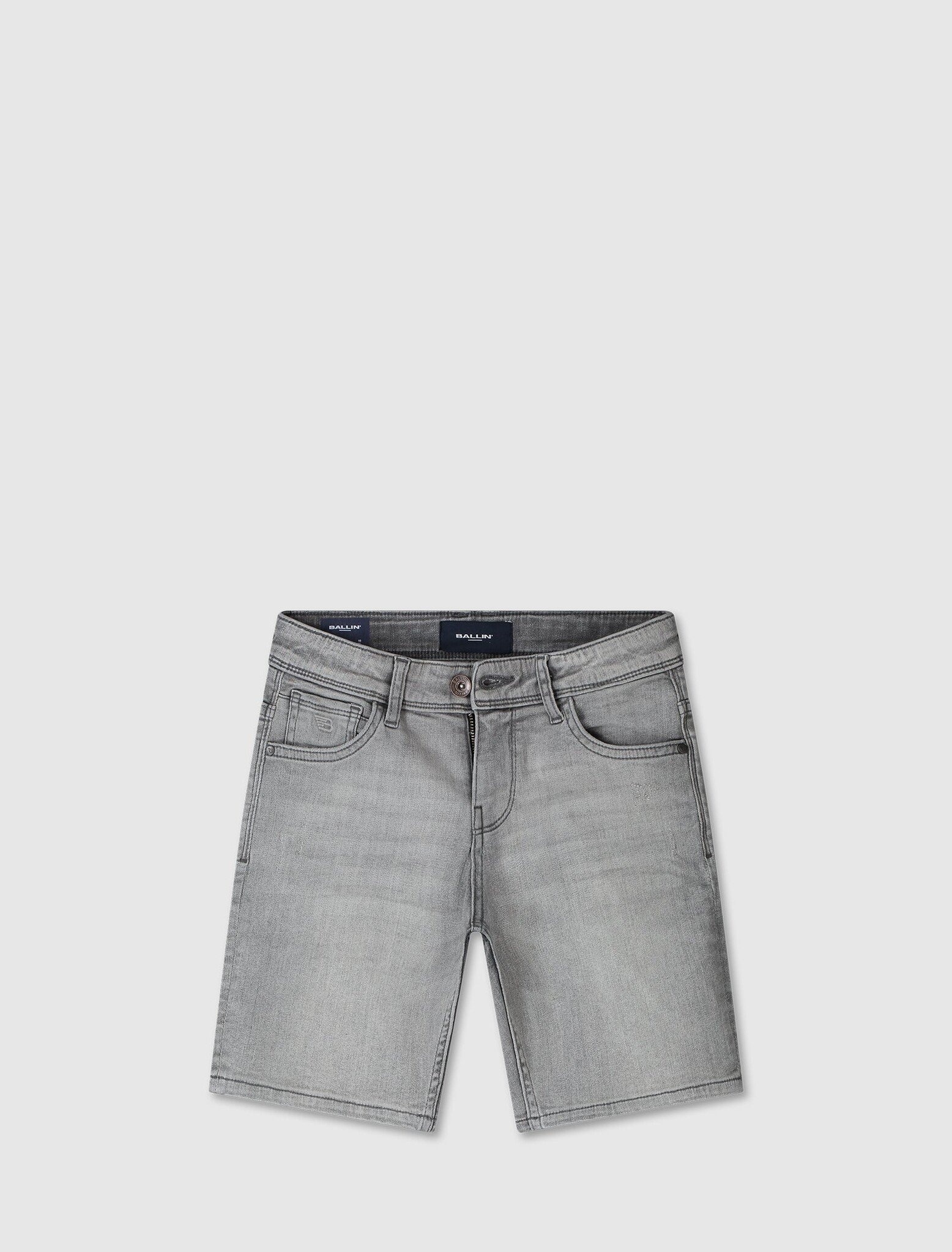 Ballin Zomer jeans short jongens - licht grijs - Jaxx - regular fit afbeelding