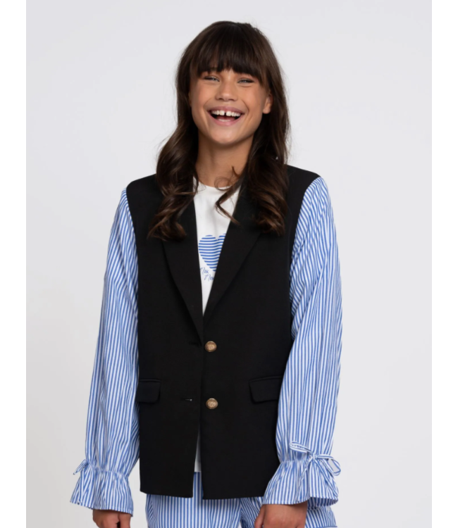 Nik&Nik zomer blazer meisjes - zwart - Aava